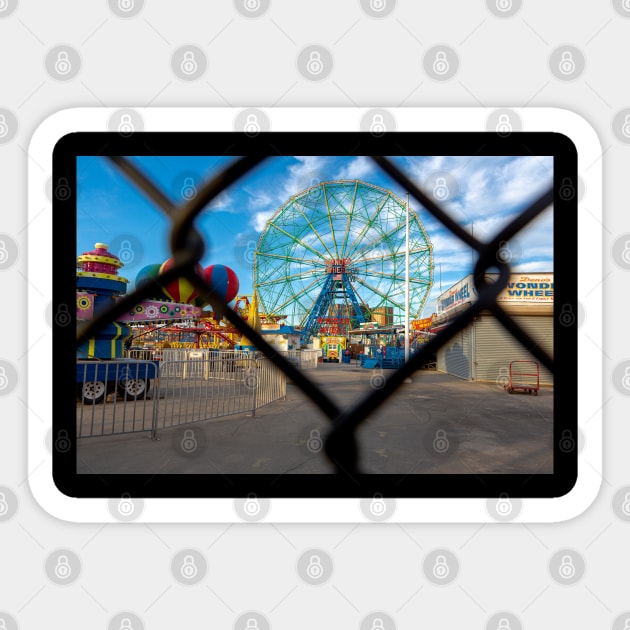 Coney Island's Wonder Wheel Sticker by ShootFirstNYC